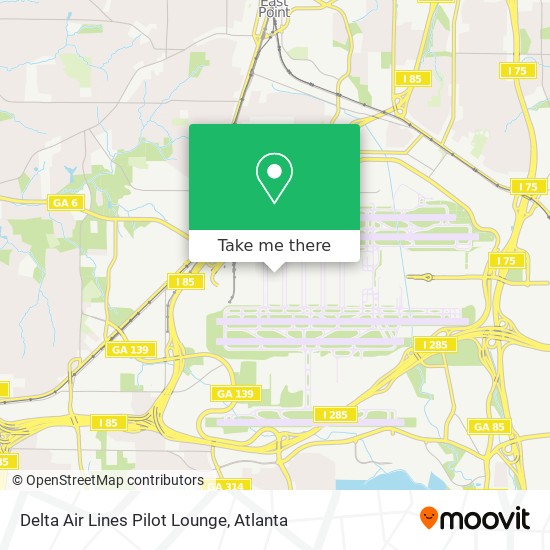 Delta Air Lines Pilot Lounge map