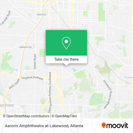 Mapa de Aaron's Amphitheatre at Lakewood
