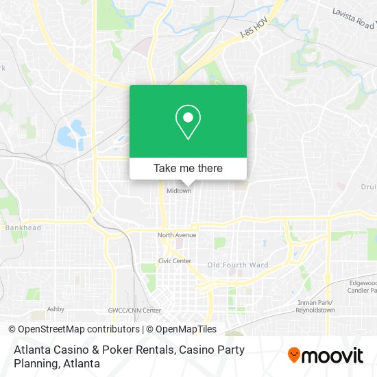 Atlanta Casino & Poker Rentals, Casino Party Planning map