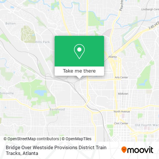 Mapa de Bridge Over Westside Provisions District Train Tracks