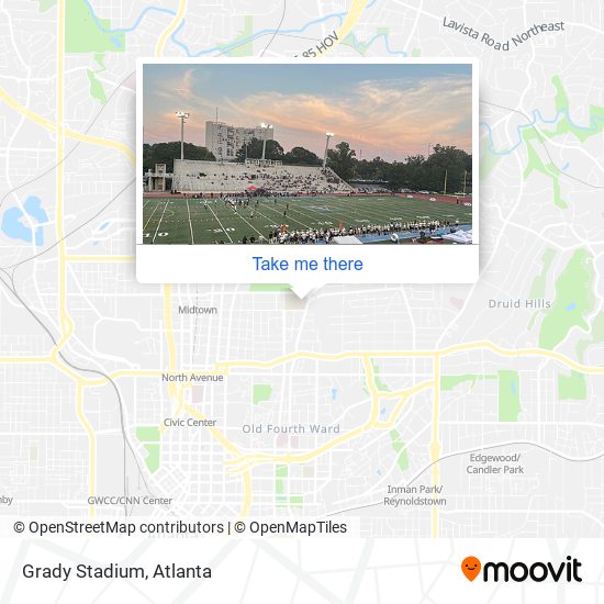Mapa de Grady Stadium