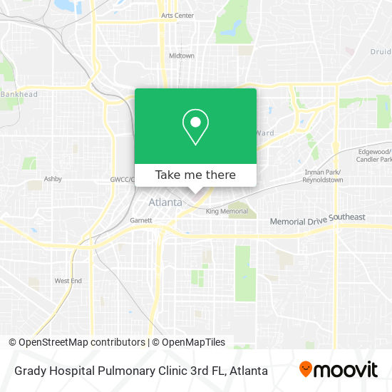 Mapa de Grady Hospital Pulmonary Clinic 3rd FL