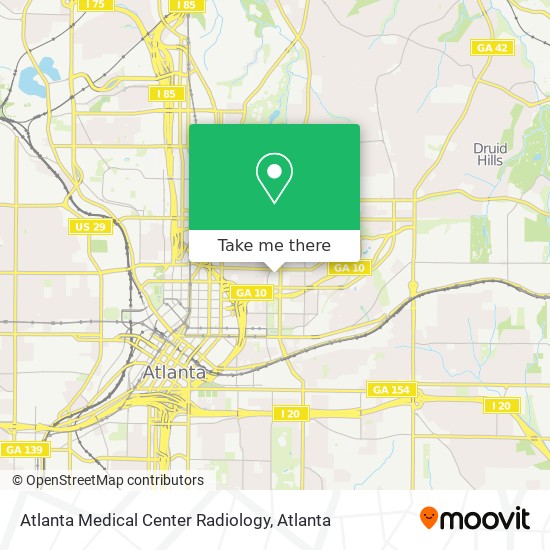 Mapa de Atlanta Medical Center Radiology