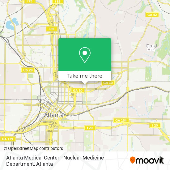 Atlanta Medical Center - Nuclear Medicine Department map