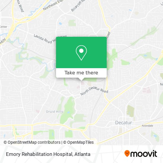 Emory Rehabilitation Hospital map