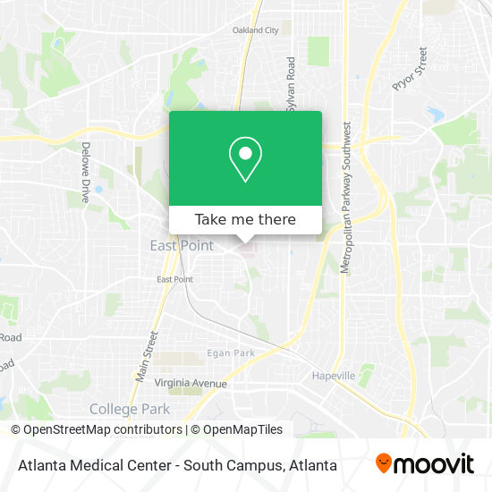 Atlanta Medical Center - South Campus map