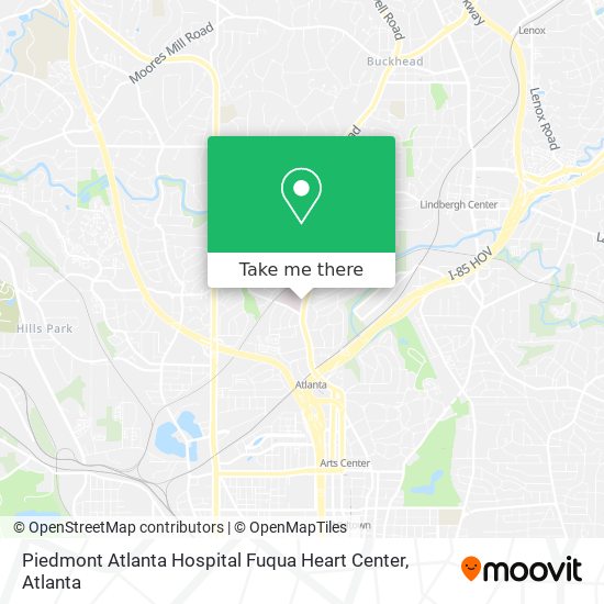 Piedmont Atlanta Hospital Fuqua Heart Center map