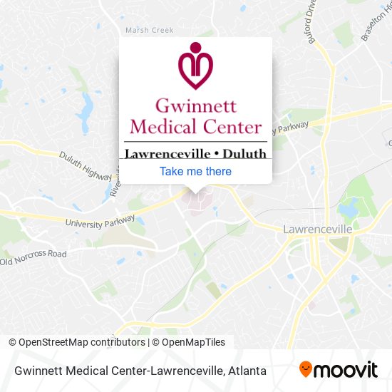 Gwinnett Medical Center-Lawrenceville map