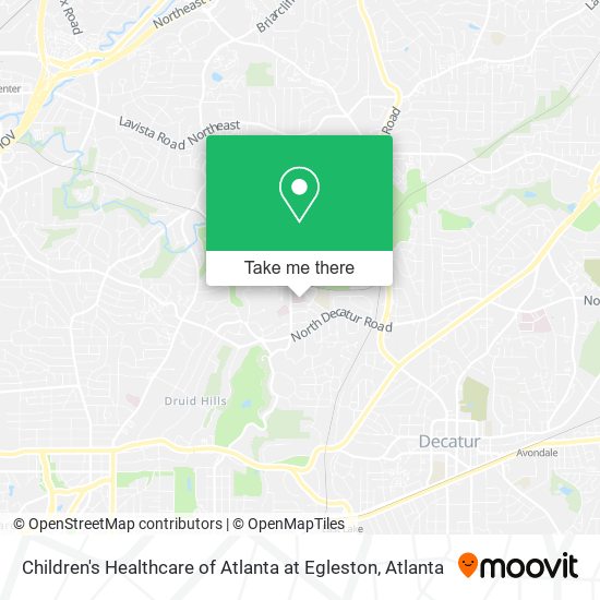 Children's Healthcare of Atlanta at Egleston map