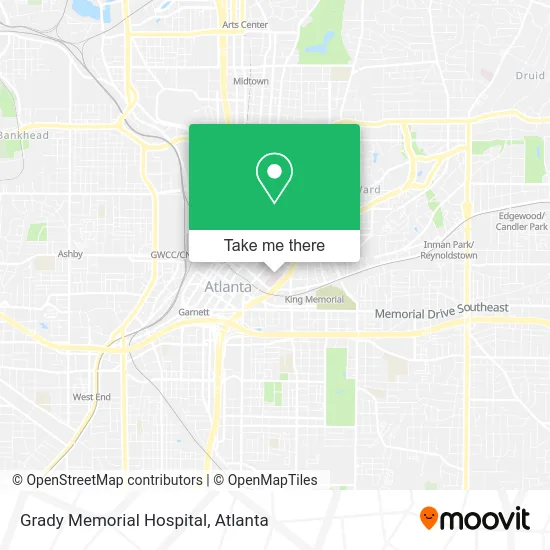 Mapa de Grady Memorial Hospital