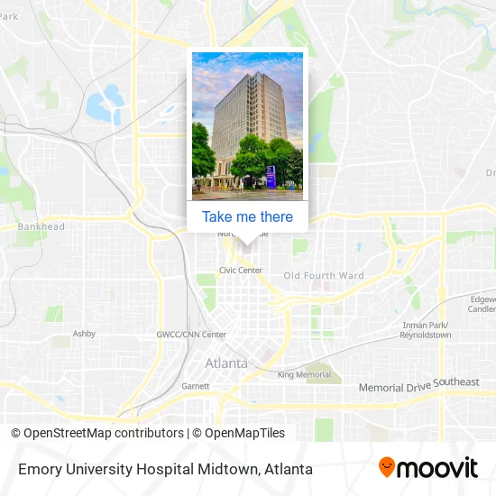 Directions To Emory University How To Get To Emory University Hospital Midtown In Atlanta By Bus Or Subway?