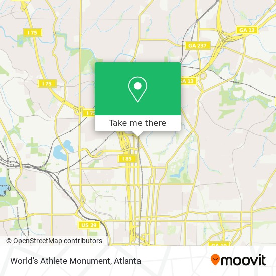 World's Athlete Monument map