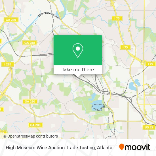 High Museum Wine Auction Trade Tasting map