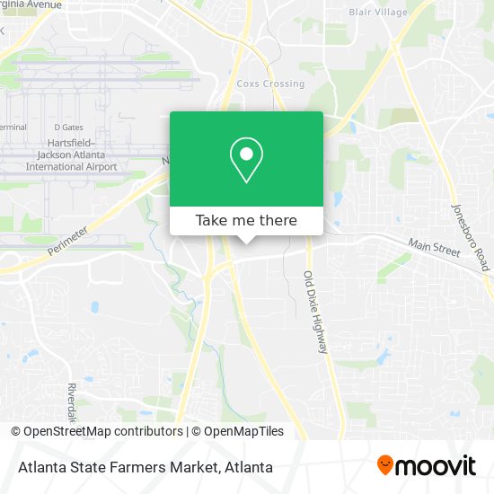 Mapa de Atlanta State Farmers Market