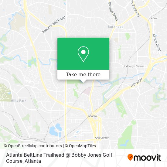 Atlanta BeltLine Trailhead @ Bobby Jones Golf Course map