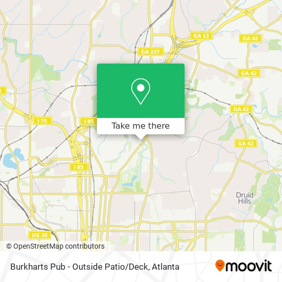Mapa de Burkharts Pub - Outside Patio / Deck