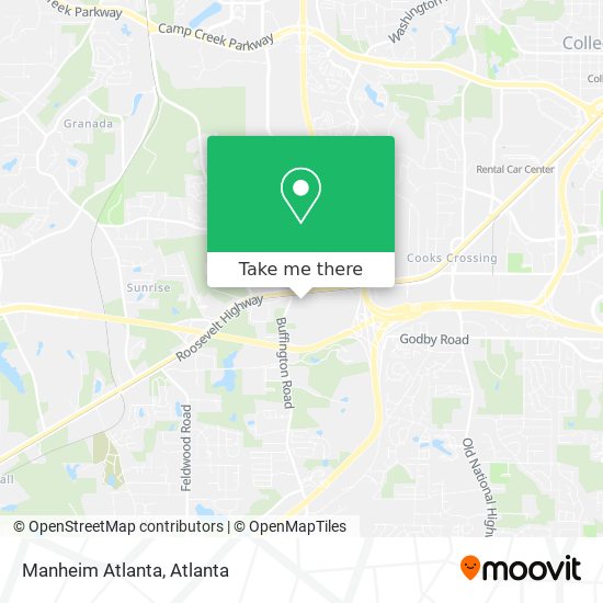 Manheim Atlanta map