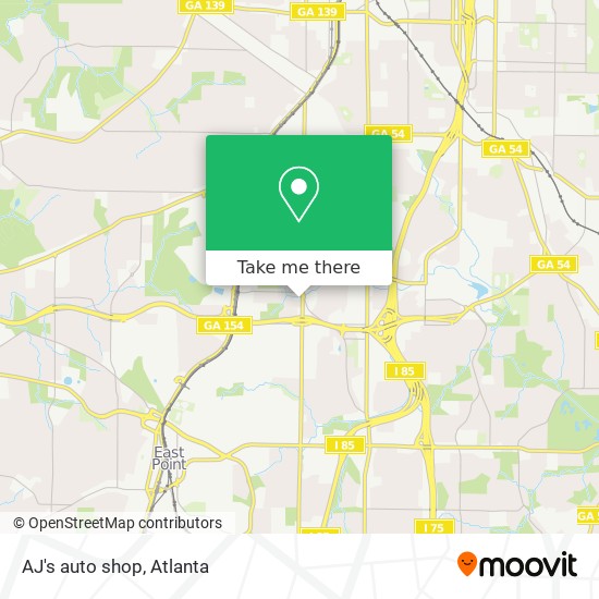 AJ's auto shop map
