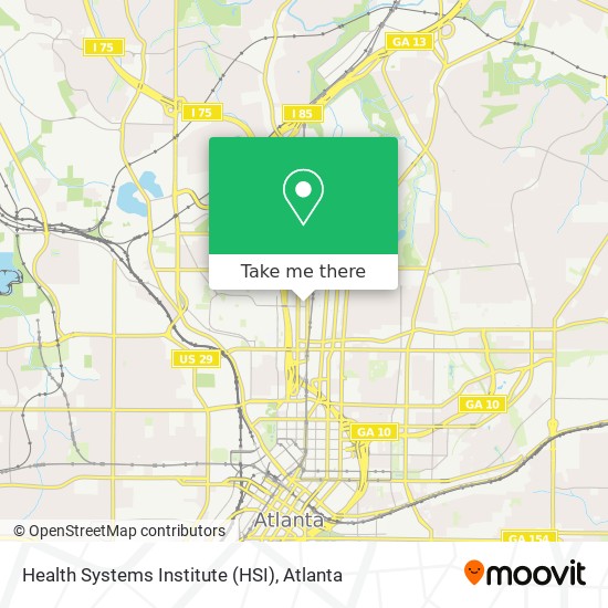Health Systems Institute (HSI) map