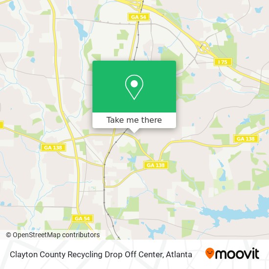 Mapa de Clayton County Recycling Drop Off Center