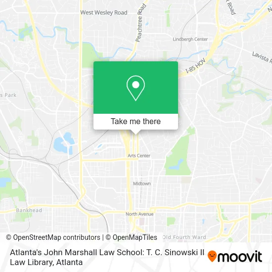 Atlanta's John Marshall Law School: T. C. Sinowski II Law Library map