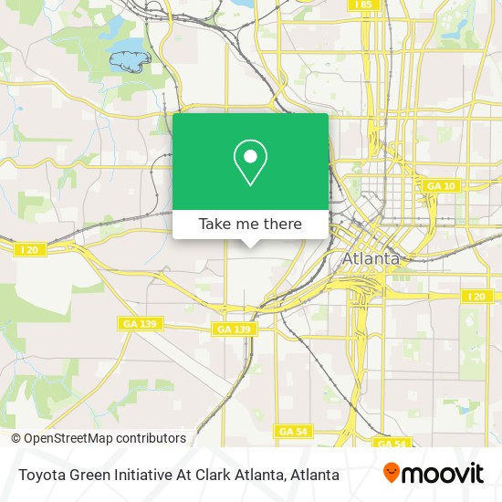 Mapa de Toyota Green Initiative At Clark Atlanta