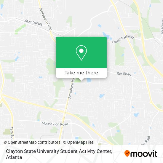 Mapa de Clayton State University Student Activity Center