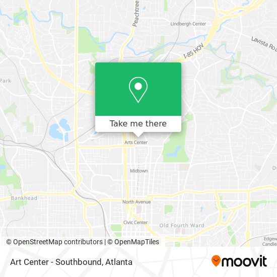 Mapa de Art Center - Southbound