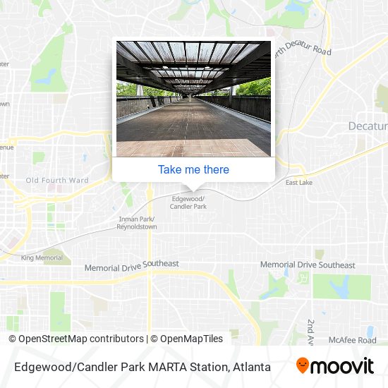 Mapa de Edgewood / Candler Park MARTA Station