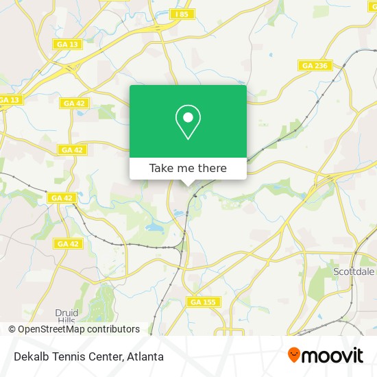 Dekalb Tennis Center map