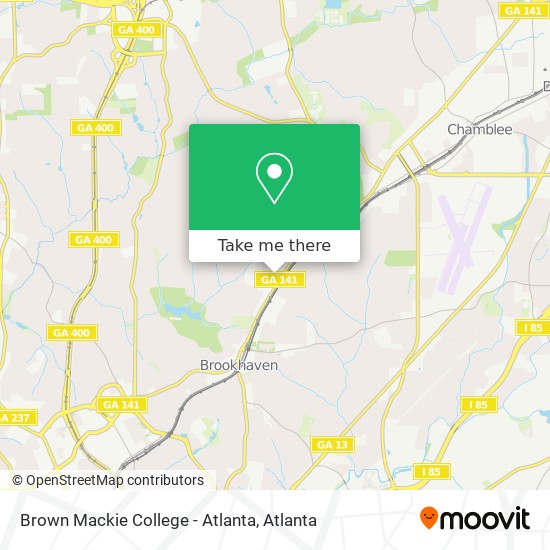 Brown Mackie College - Atlanta map