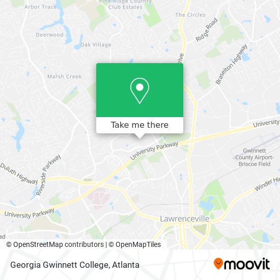 Mapa de Georgia Gwinnett College