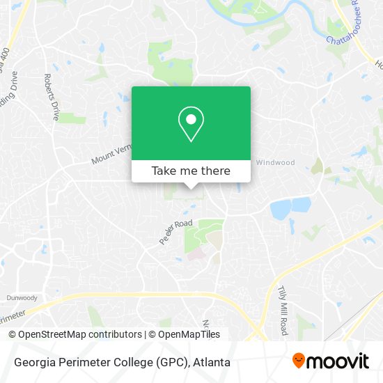 Georgia Perimeter College (GPC) map