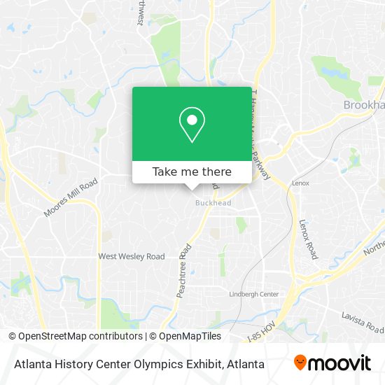 Mapa de Atlanta History Center Olympics Exhibit