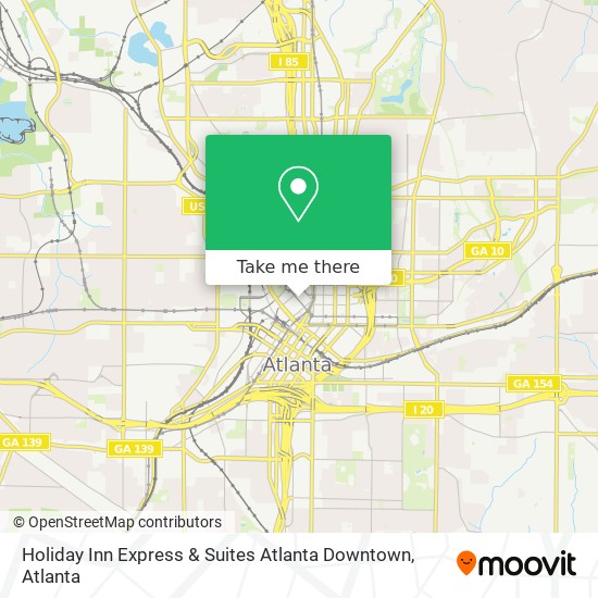 Mapa de Holiday Inn Express & Suites Atlanta Downtown