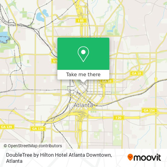 Mapa de DoubleTree by Hilton Hotel Atlanta Downtown