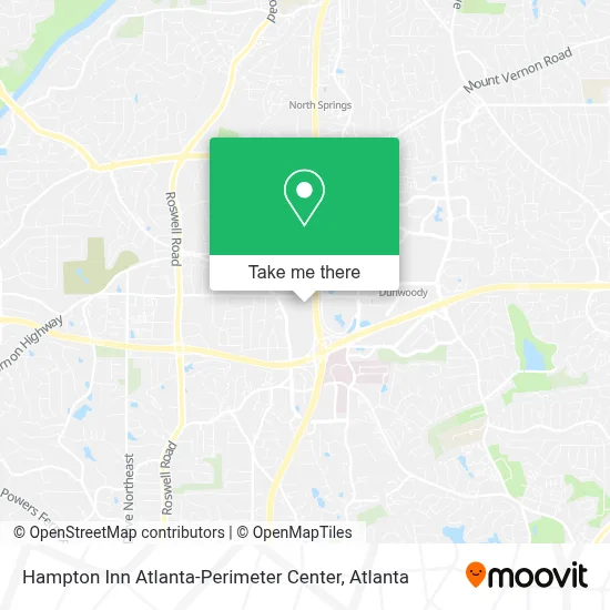 Hampton Inn Atlanta-Perimeter Center map
