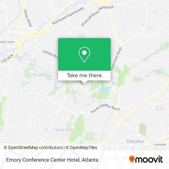 Emory Conference Center Hotel map