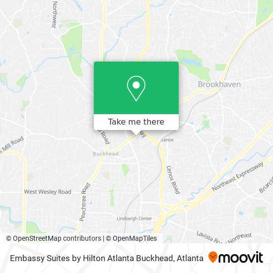 Embassy Suites by Hilton Atlanta Buckhead map