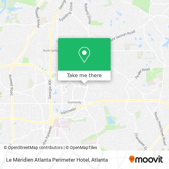 Le Méridien Atlanta Perimeter Hotel map