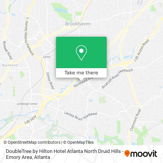 Mapa de DoubleTree by Hilton Hotel Atlanta North Druid Hills - Emory Area