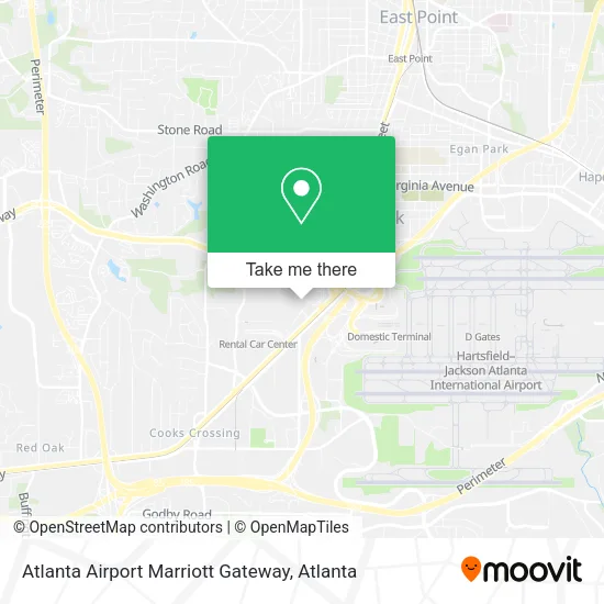 Mapa de Atlanta Airport Marriott Gateway