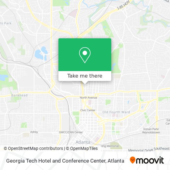 Mapa de Georgia Tech Hotel and Conference Center