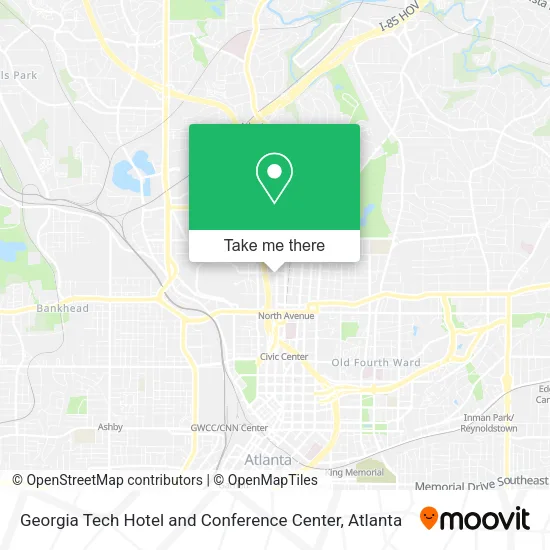Mapa de Georgia Tech Hotel and Conference Center