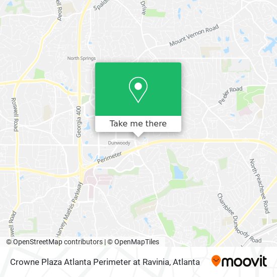 Crowne Plaza Atlanta Perimeter at Ravinia map