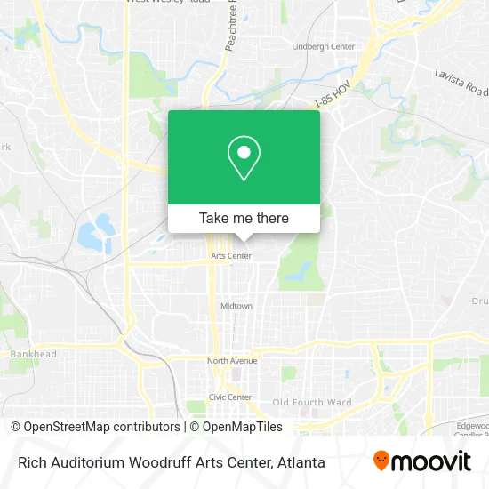 Rich Auditorium Woodruff Arts Center map