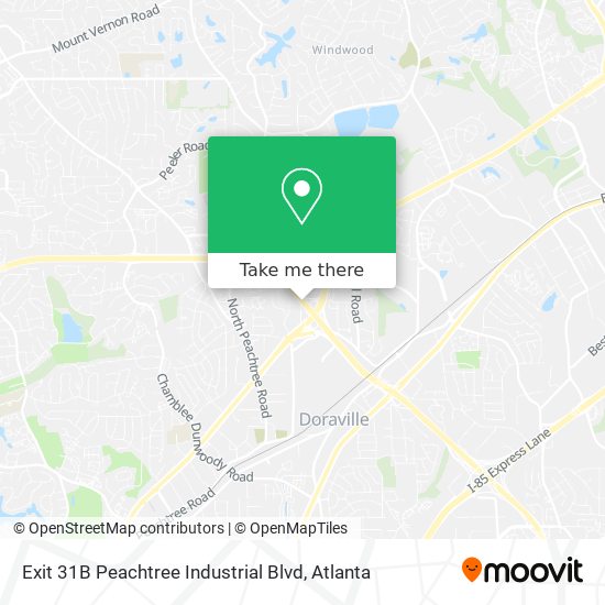Mapa de Exit 31B Peachtree Industrial Blvd