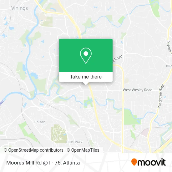 Moores Mill Rd @ I - 75 map