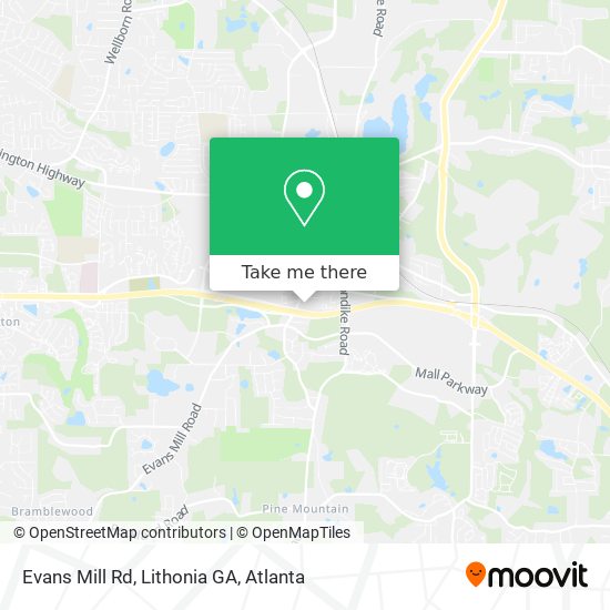 Mapa de Evans Mill Rd, Lithonia GA