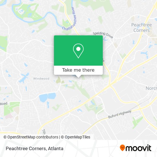 Mapa de Peachtree Corners